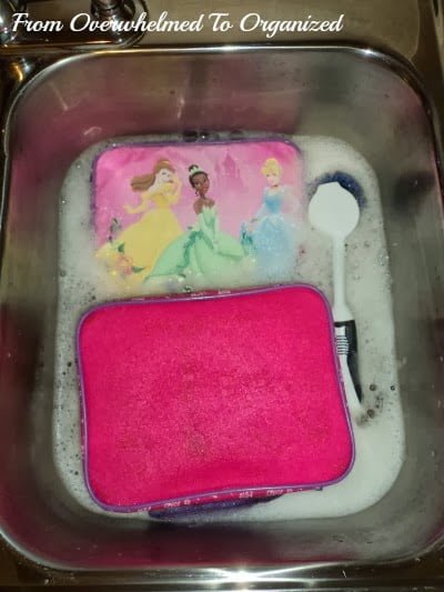 Lunch Bag in Soapy Water