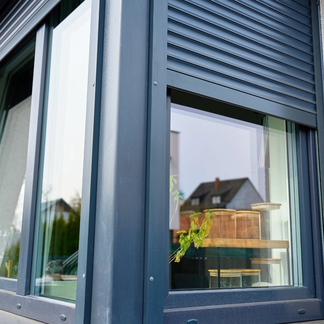 a house with clean roller shutters